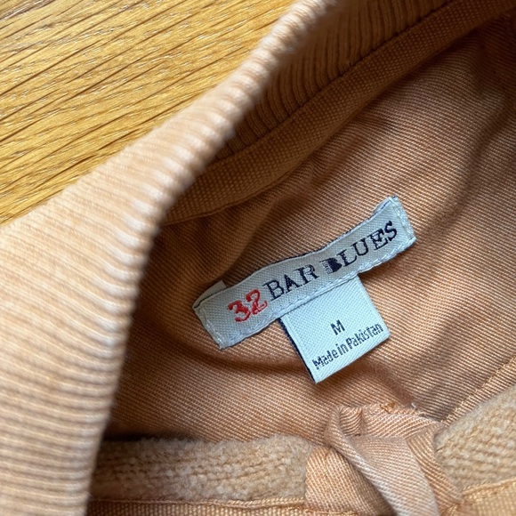 32 Bar Blues Men's Brown Henley Sweater Size Medium - Light Brown / Orange / Tan - Picture 2 of 3